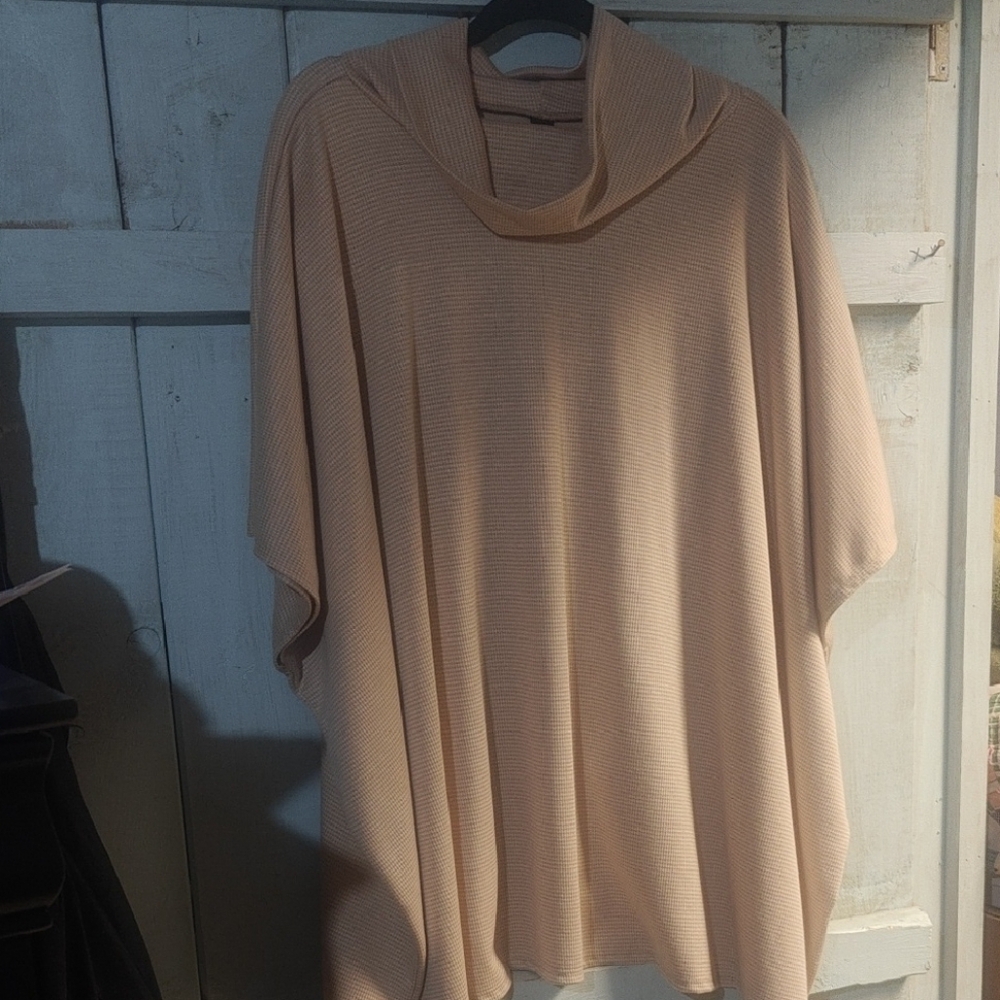Beige Cowl Neck Women Sweater